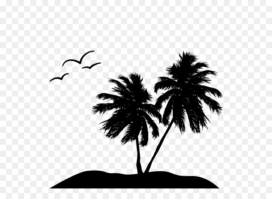 albero di palma - silhouette di estate clipart png cocco