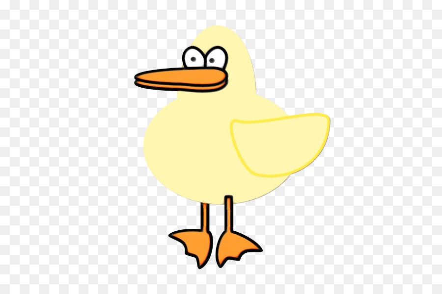 bird cartoon beak duck yellow