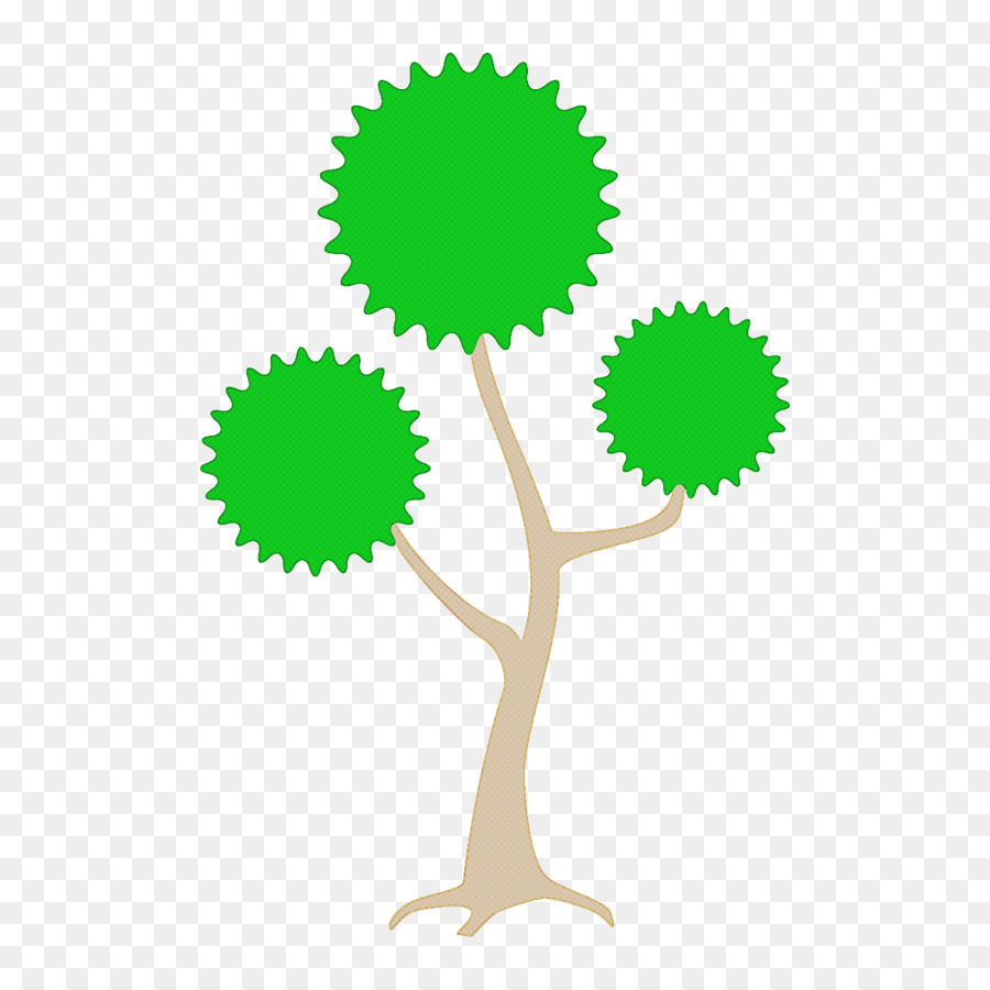 grünes Baumpflanzenpflanzenstammsymbol - 
