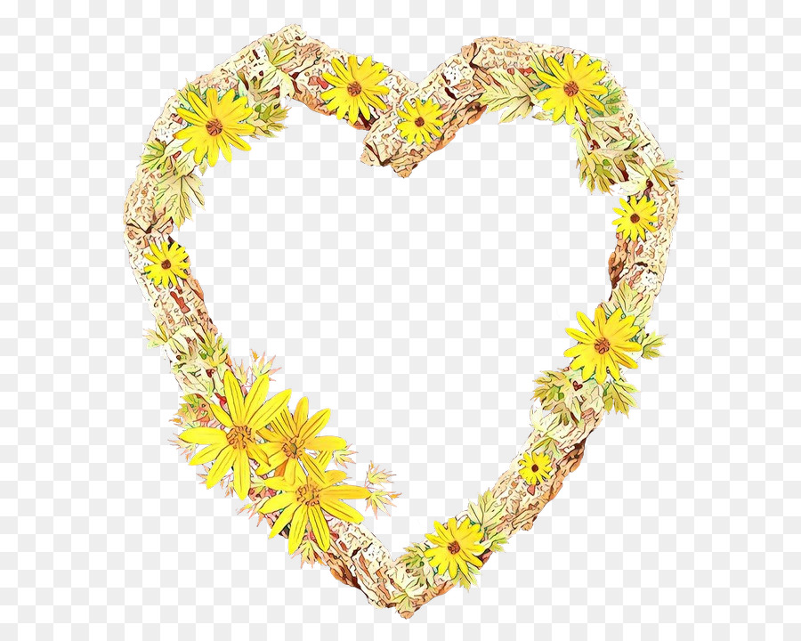 gelbes Herz Lei Blume Pflanze - 