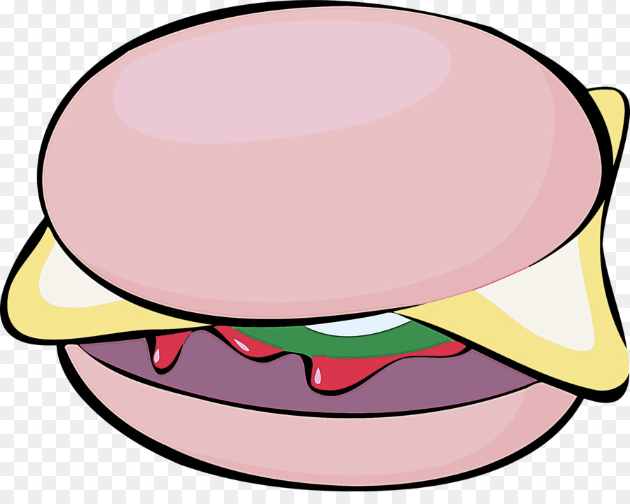 rosa Backenkopfbedeckungs-Cheeseburgerhut - 