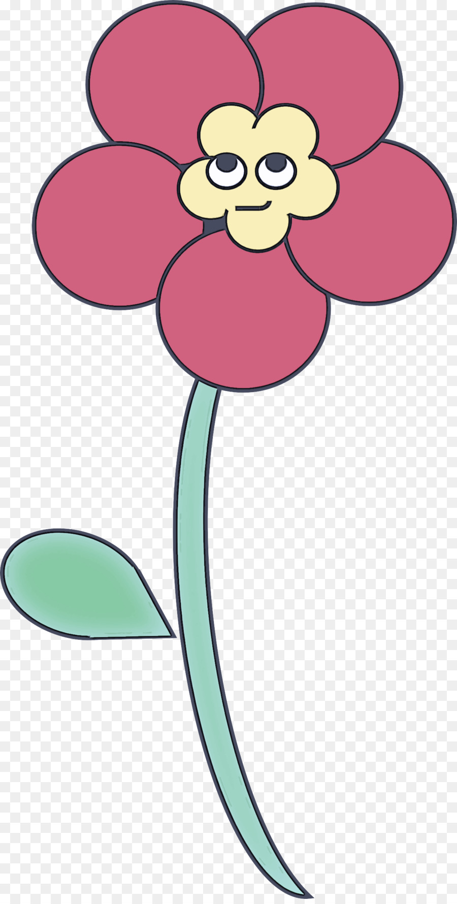 cartoon pink plant flower petal