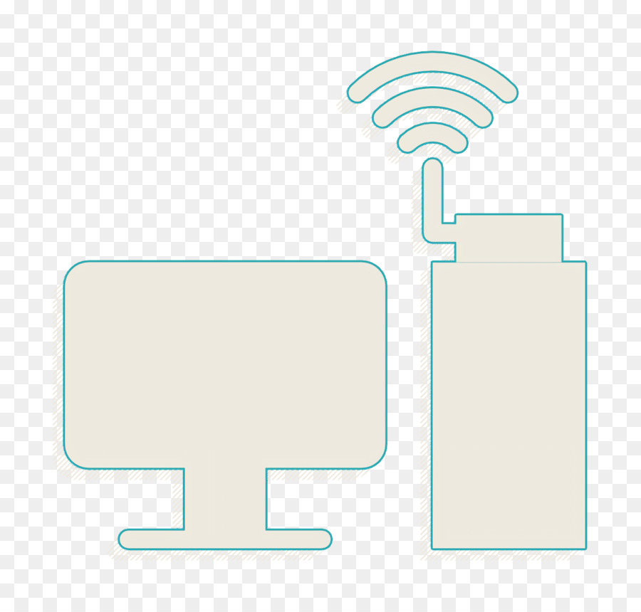 Wifi signal icon Monitor icon Communication and media icon