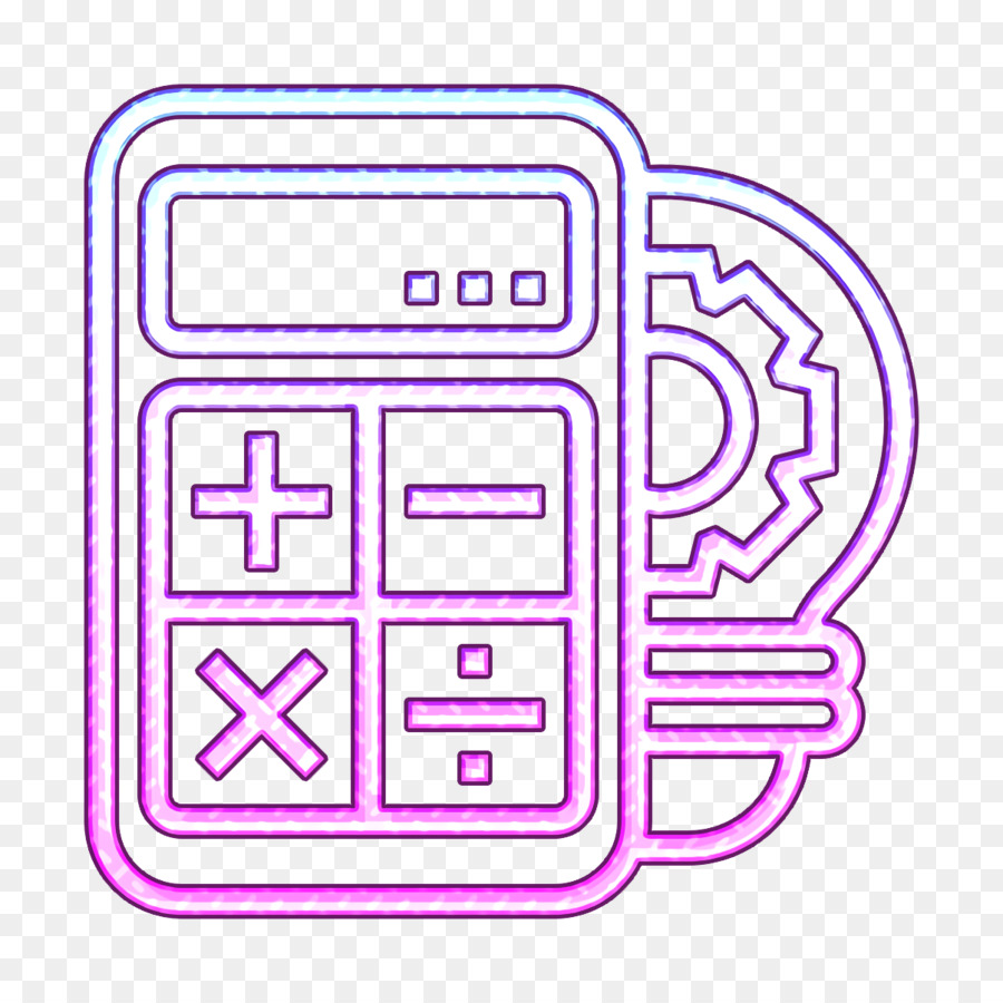 Calculator icon STEM icon Lightbulb icon