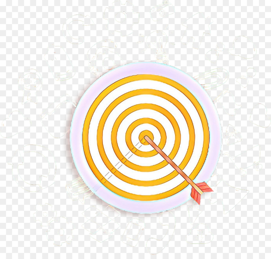logo di tiro con l'arco bersaglio cerchio a spirale gialla - 