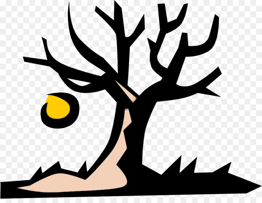 cervo del ramo di albero della testa della foglia - 