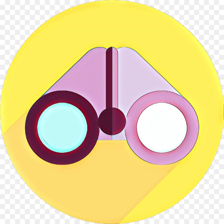 cerchio giallo occhio rosa naso - 