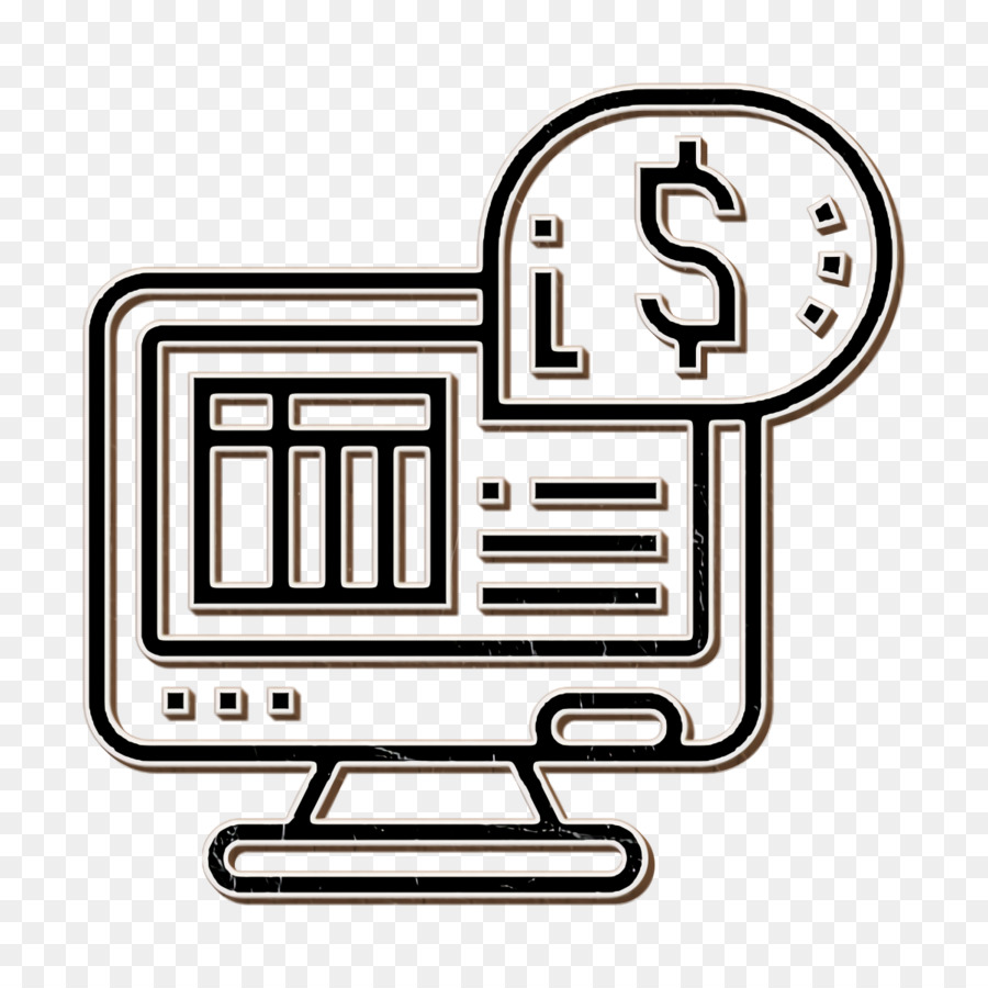 Icona di dichiarazione Icona di contabilità Icona di servizi bancari online - 