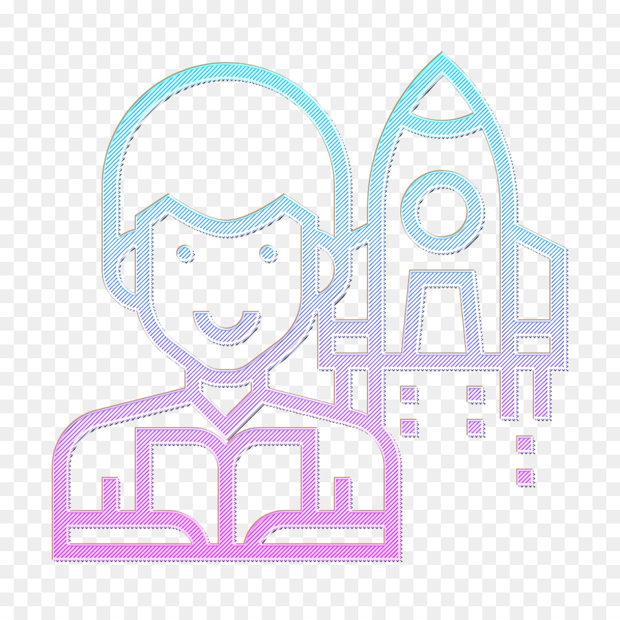 Raketensymbol Astronomensymbol Astronautik-Technologie-Symbol - 