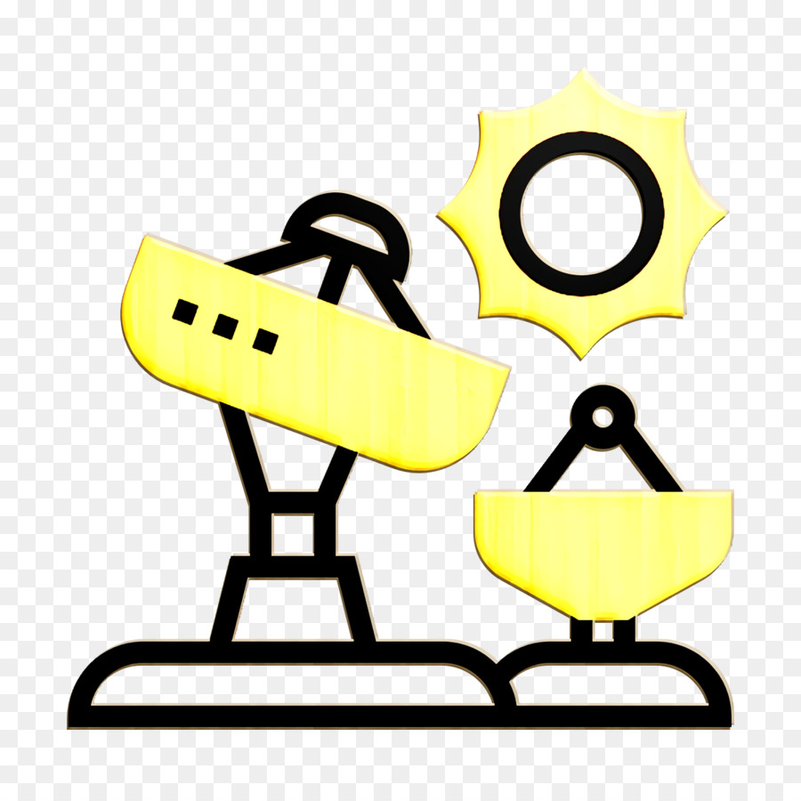 Raumfahrttechnik-Symbol Satellitenschüssel-Symbol Radio-Symbol - 
