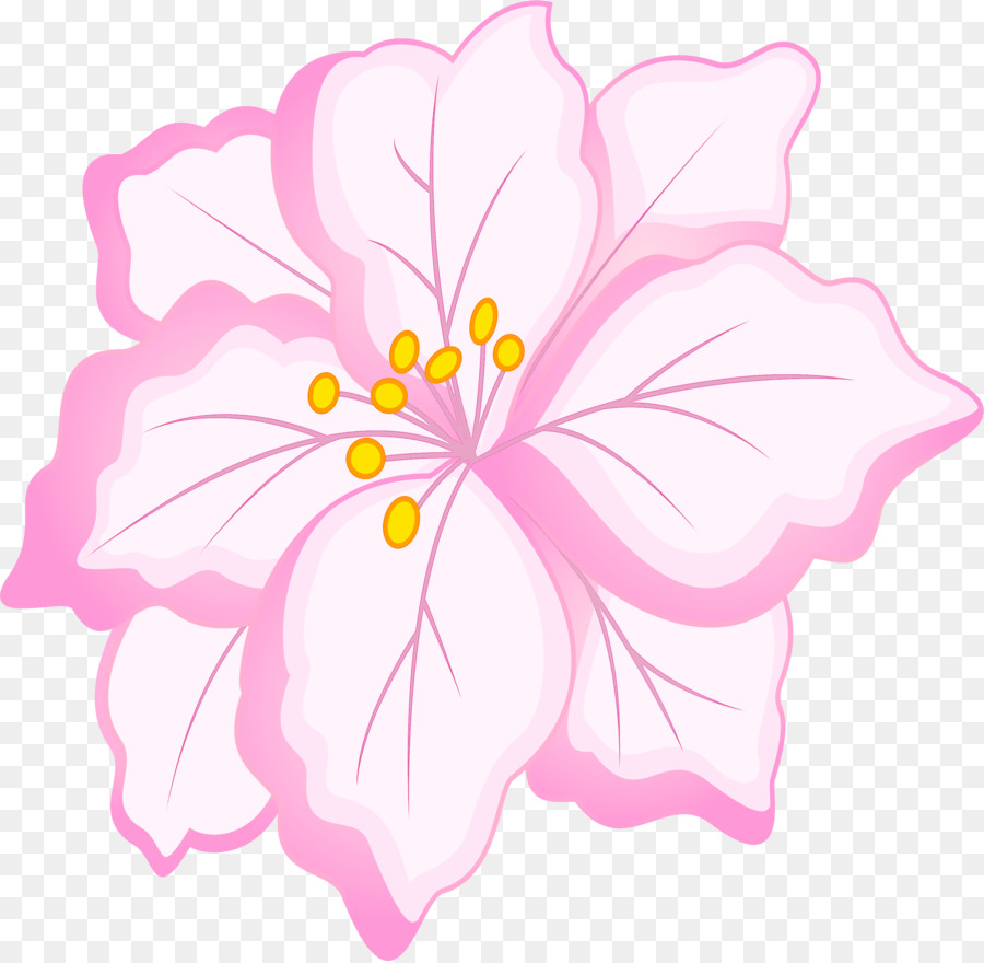 Hawaii-Hibiskusblüten-Hibiskus mit rosa Blütenblättern - 