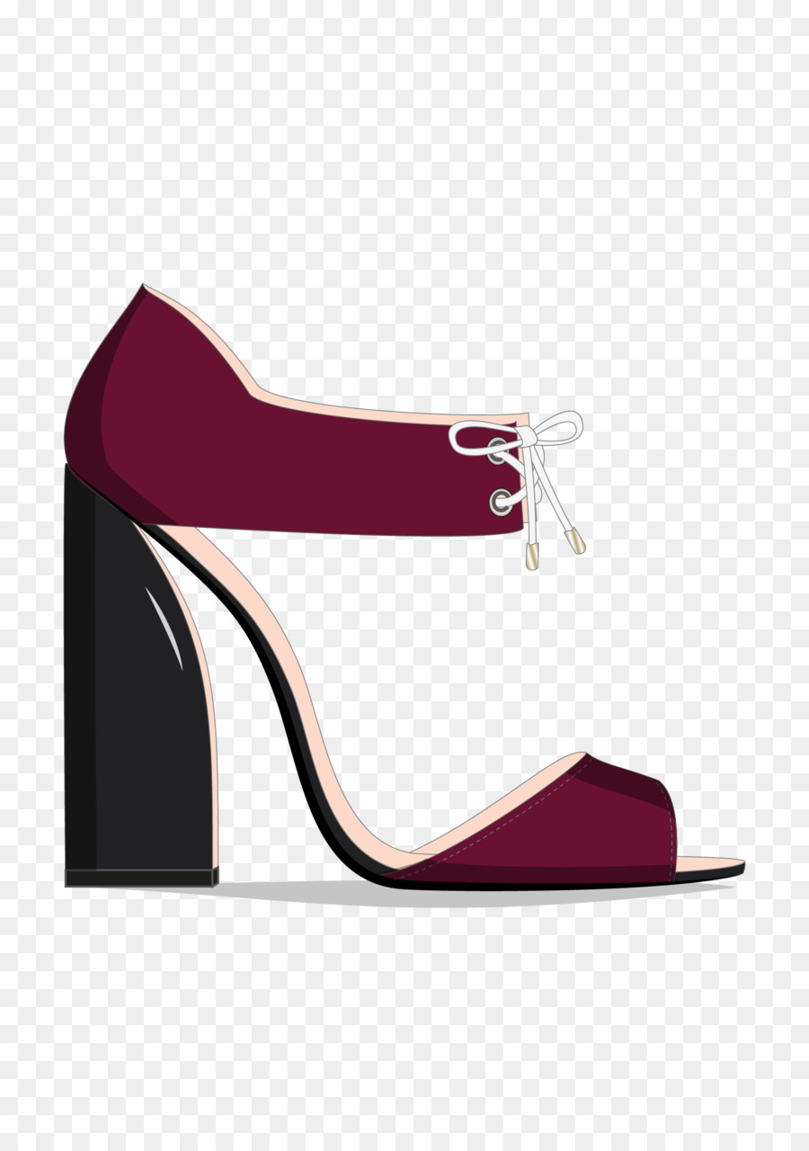 giày cao gót màu tím giày hồng - Gót