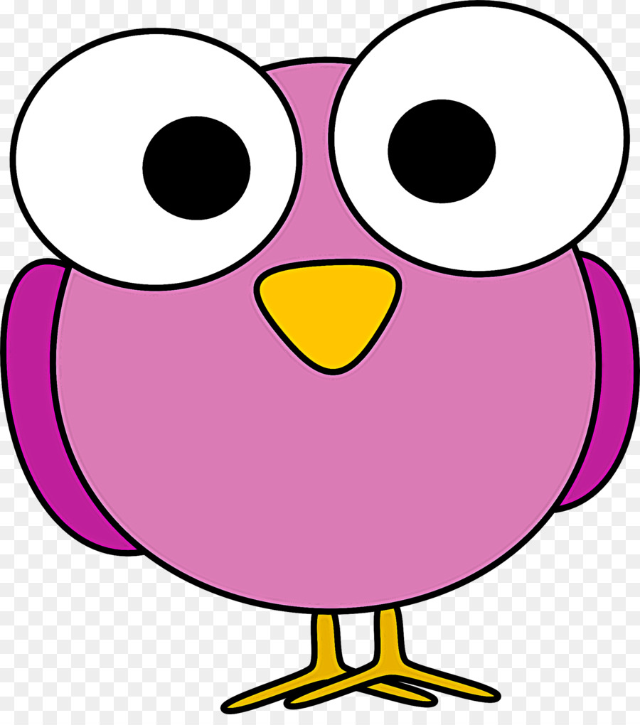 pink cartoon white facial expression bird