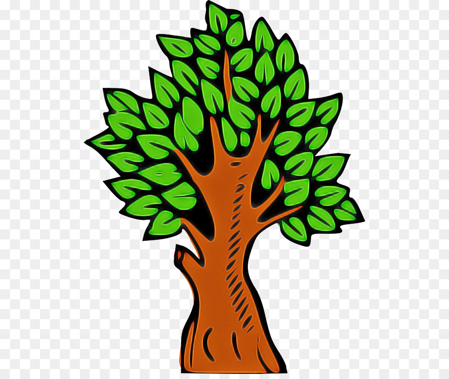 gambo della pianta della pianta dell'albero di verde foglia - 