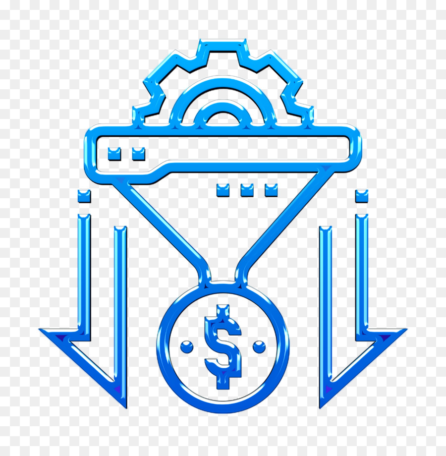 Crowdfunding-Symbol Trichter-Symbol Filter-Symbol - 