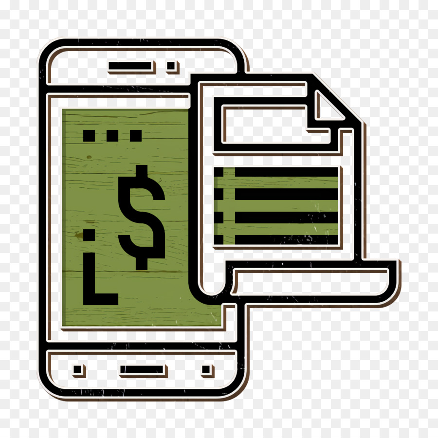Icona di pagamento Icona di attività bancarie digitali Icona di fattura - 