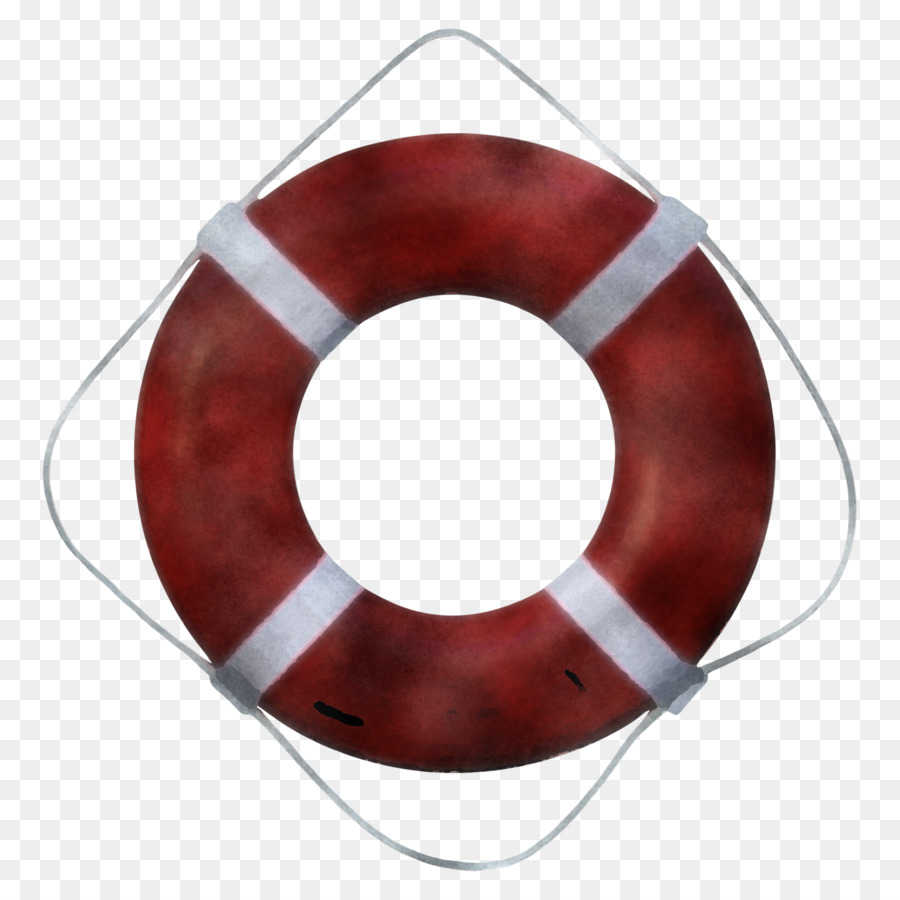 cerchio di dispositivi di protezione individuale marrone rossastro salvagente - 