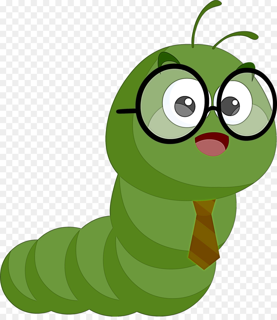 larva dell'insetto del fumetto verde del bruco - 