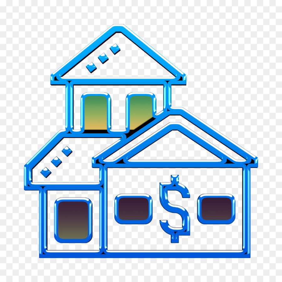 Saving and Investment icon House icon Business and finance icon