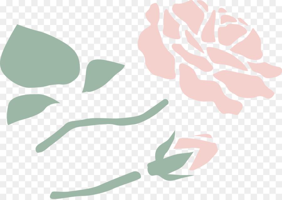 Blatt rosa Pflanzenmuster Blume - 