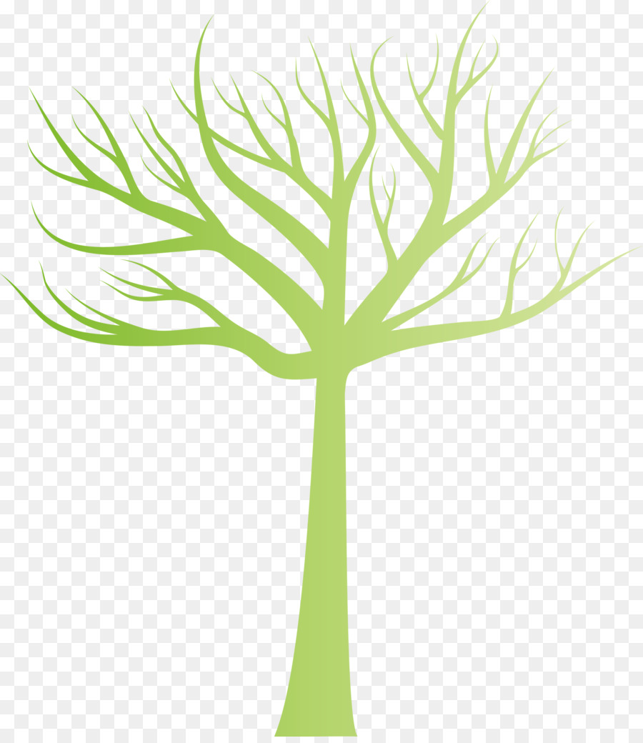 gambo verde della pianta della pianta dell'albero della foglia - 