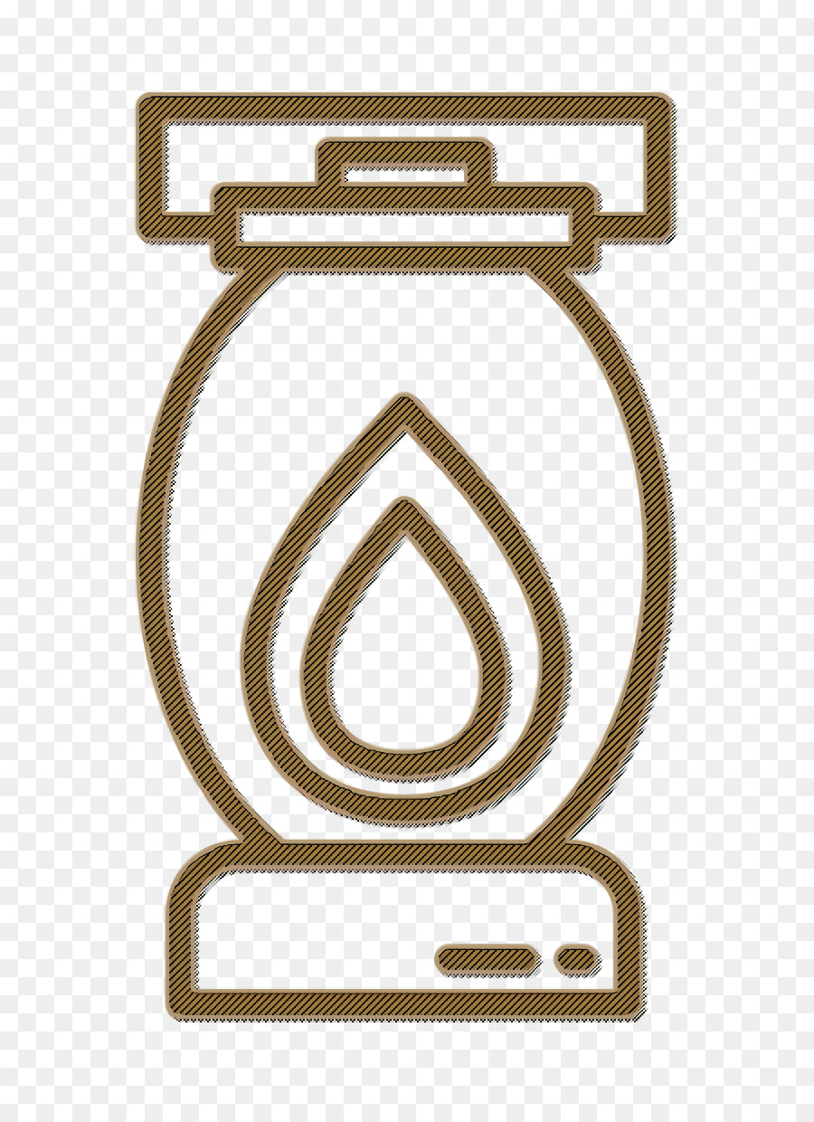 Icona della lampada a olio Icona di campeggio all'aperto Icona di strumenti e utensili - 