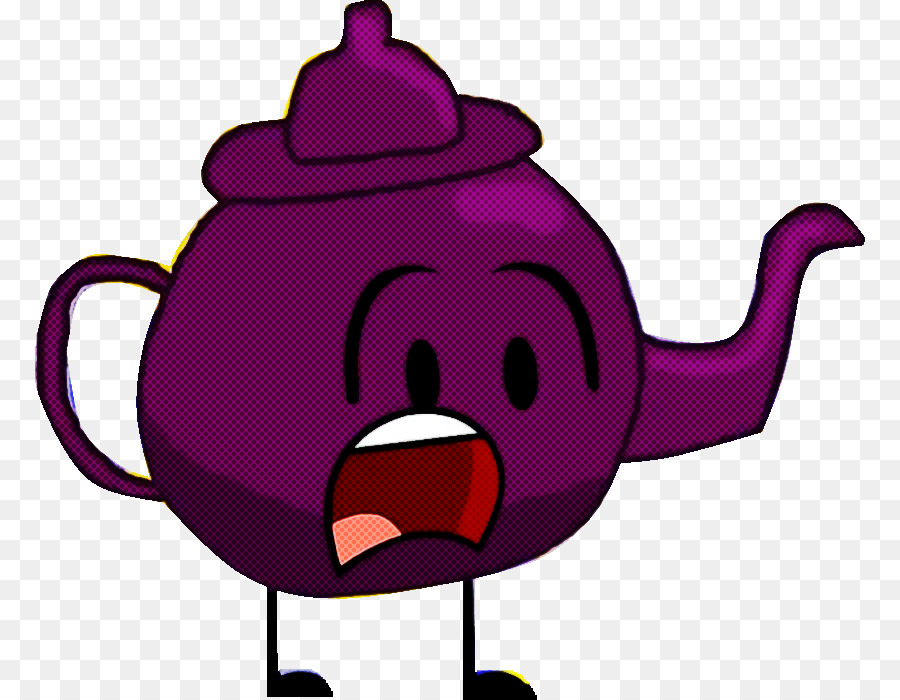 teapot purple cartoon kettle