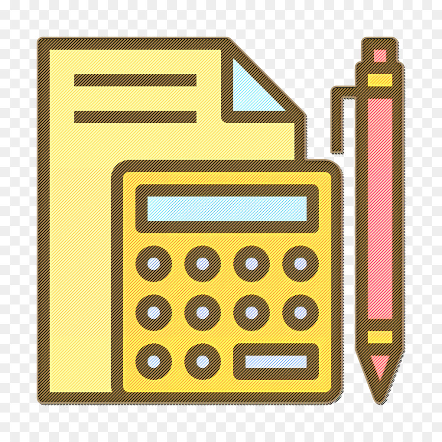 Stiftsymbol Einkaufs-Symbol Taschenrechner-Symbol - 