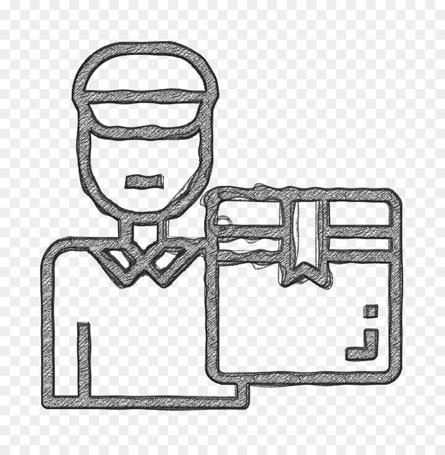 Logistic icon Delivery man icon Courier icon