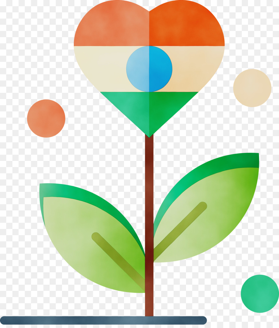 simbolo di palloncino pianta verde foglia - 