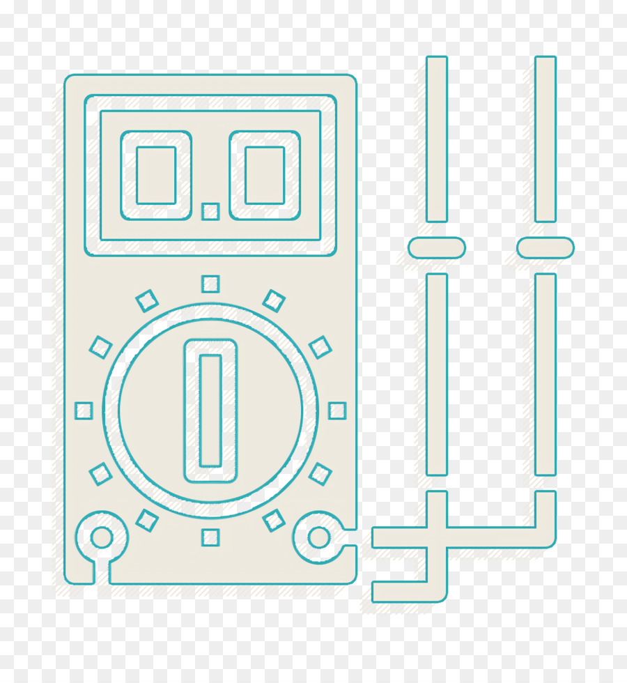 Bau- und Werkzeugsymbol Multimeter-Symbol Symbol für elektronische Geräte - 