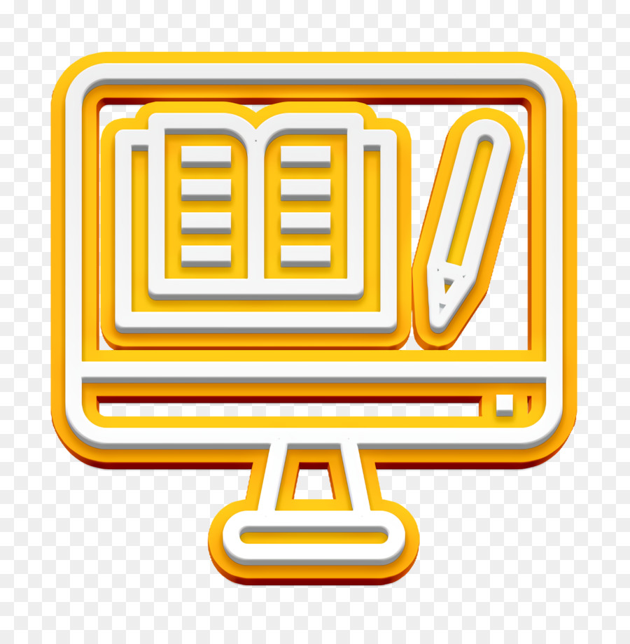 Buch- und Lernsymbol Ebook-Symbol Computersymbol - 