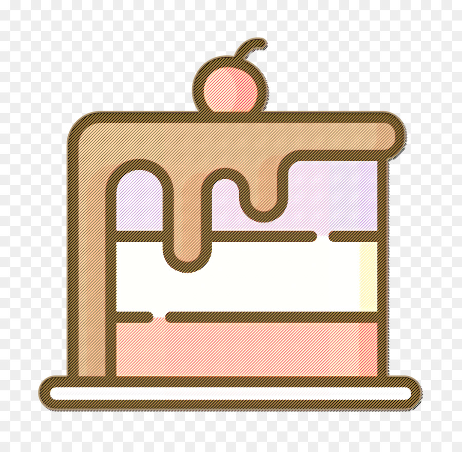 Regenbogen-Symbol Kuchen-Symbol Desserts und Süßigkeiten-Symbol - 