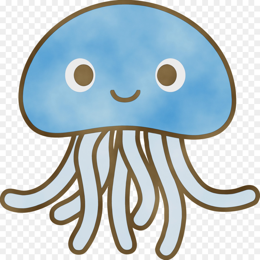 octopus jellyfish cartoon cnidaria smile