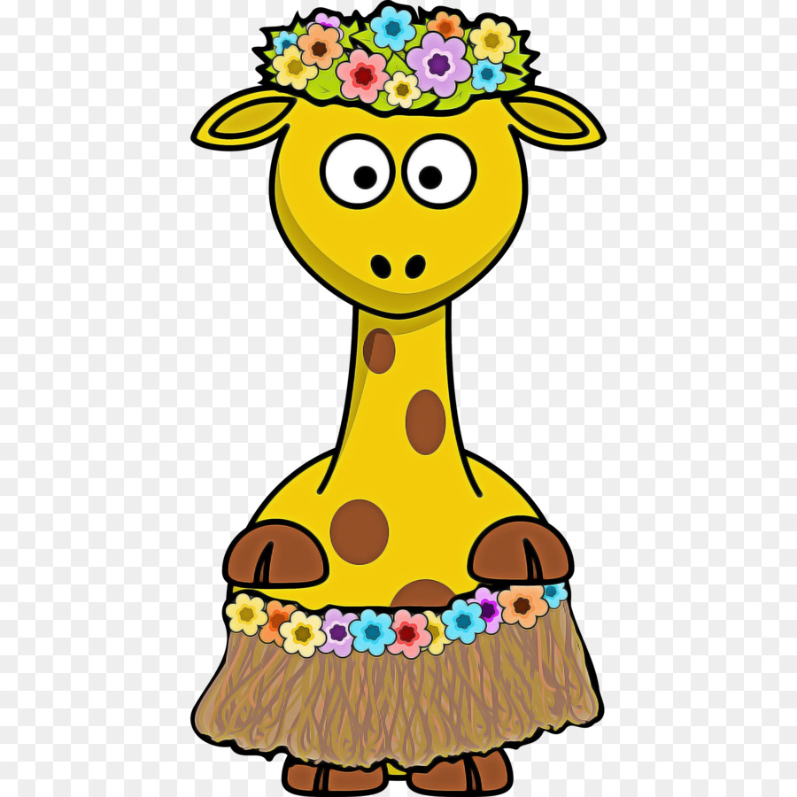 Giraffidae Giraffe gelb Cartoon glücklich - 