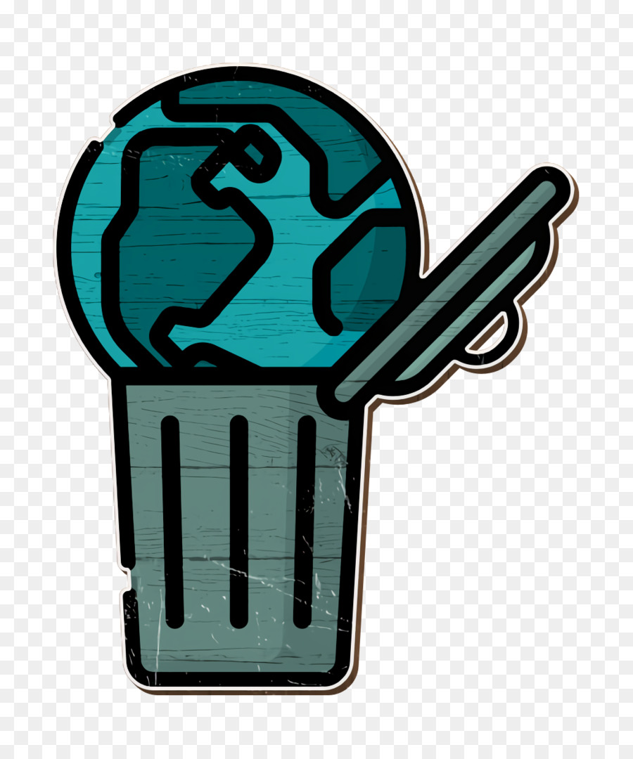Trash icon World icon Climate Change icon