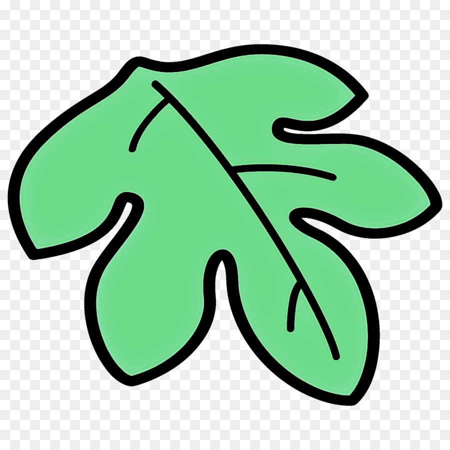 green leaf symbol line art