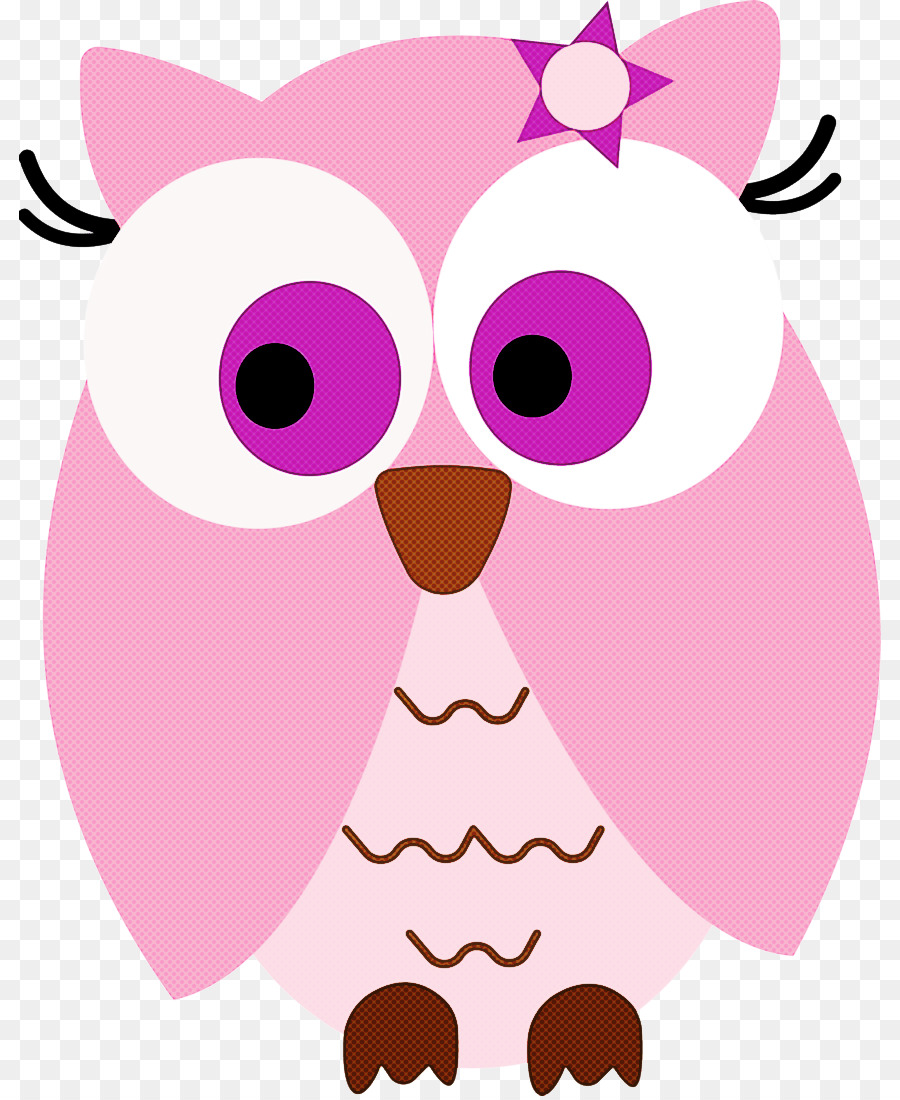 owl pink cartoon bird of prey bird