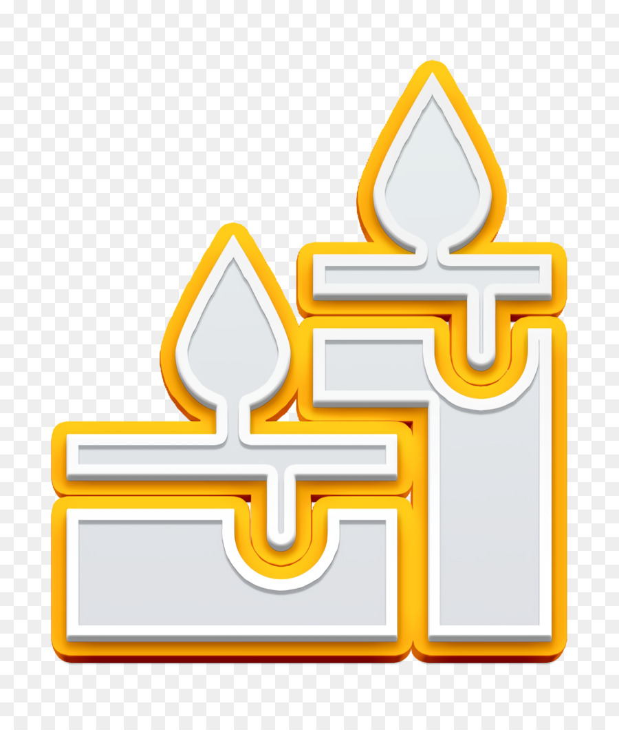 Kerzen-Symbol Flamme-Symbol Sauna-Symbol - 