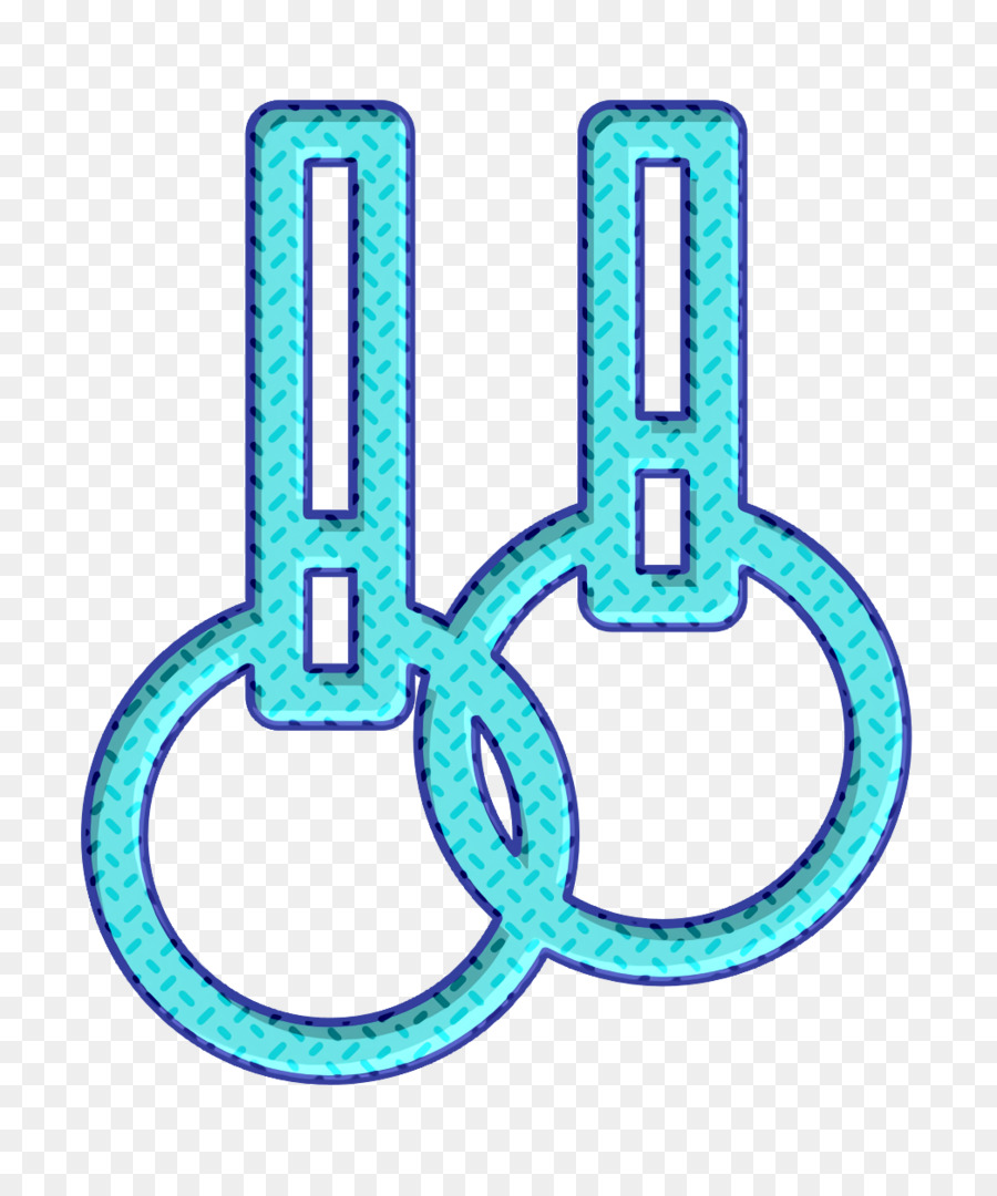 Fitness-Symbol Ringe Symbol Fitnessstudio-Symbol - 