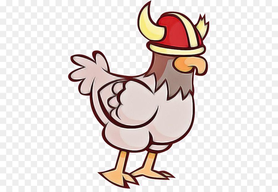 pollo gallo uccello becco cartone animato - 