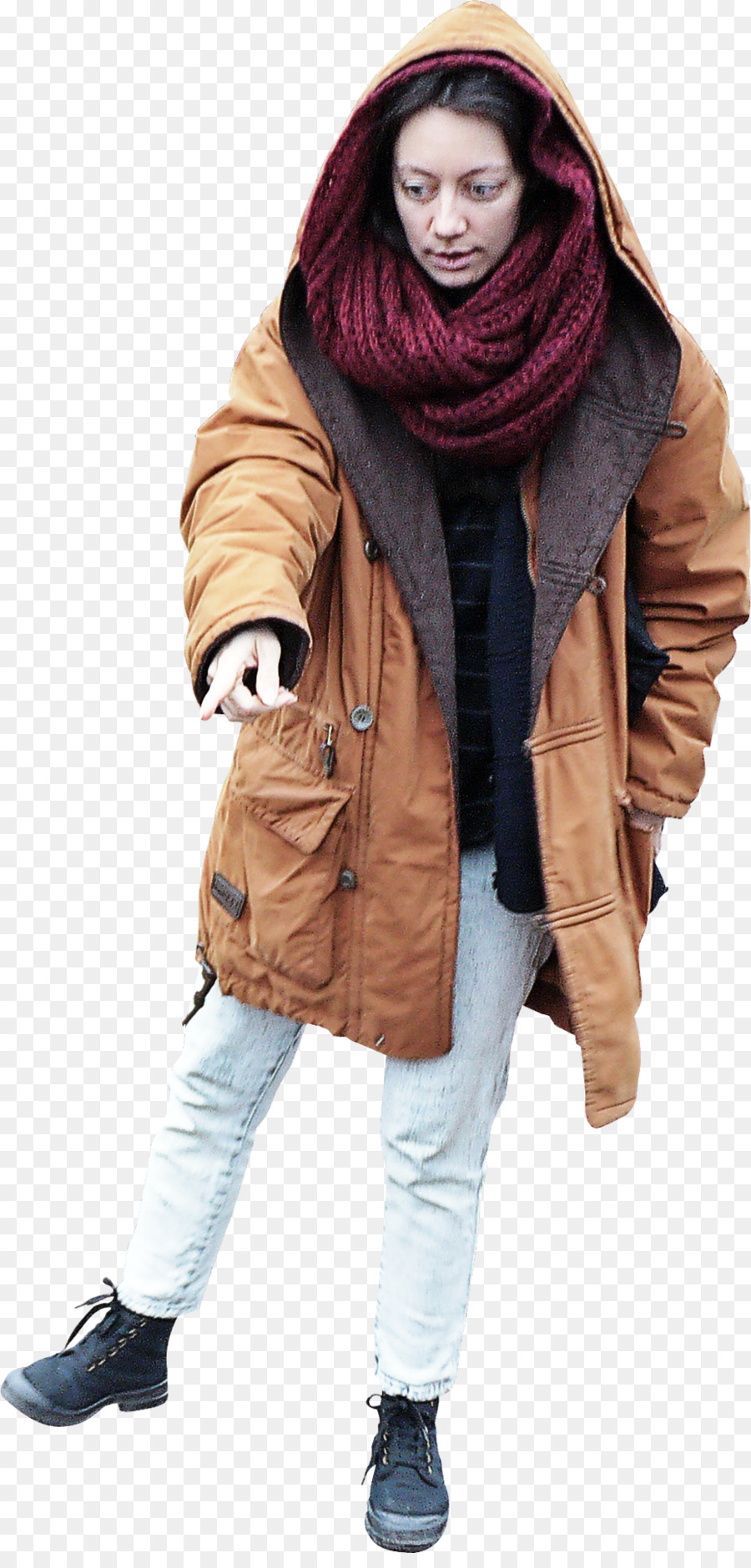 clothing outerwear scarf brown fashion