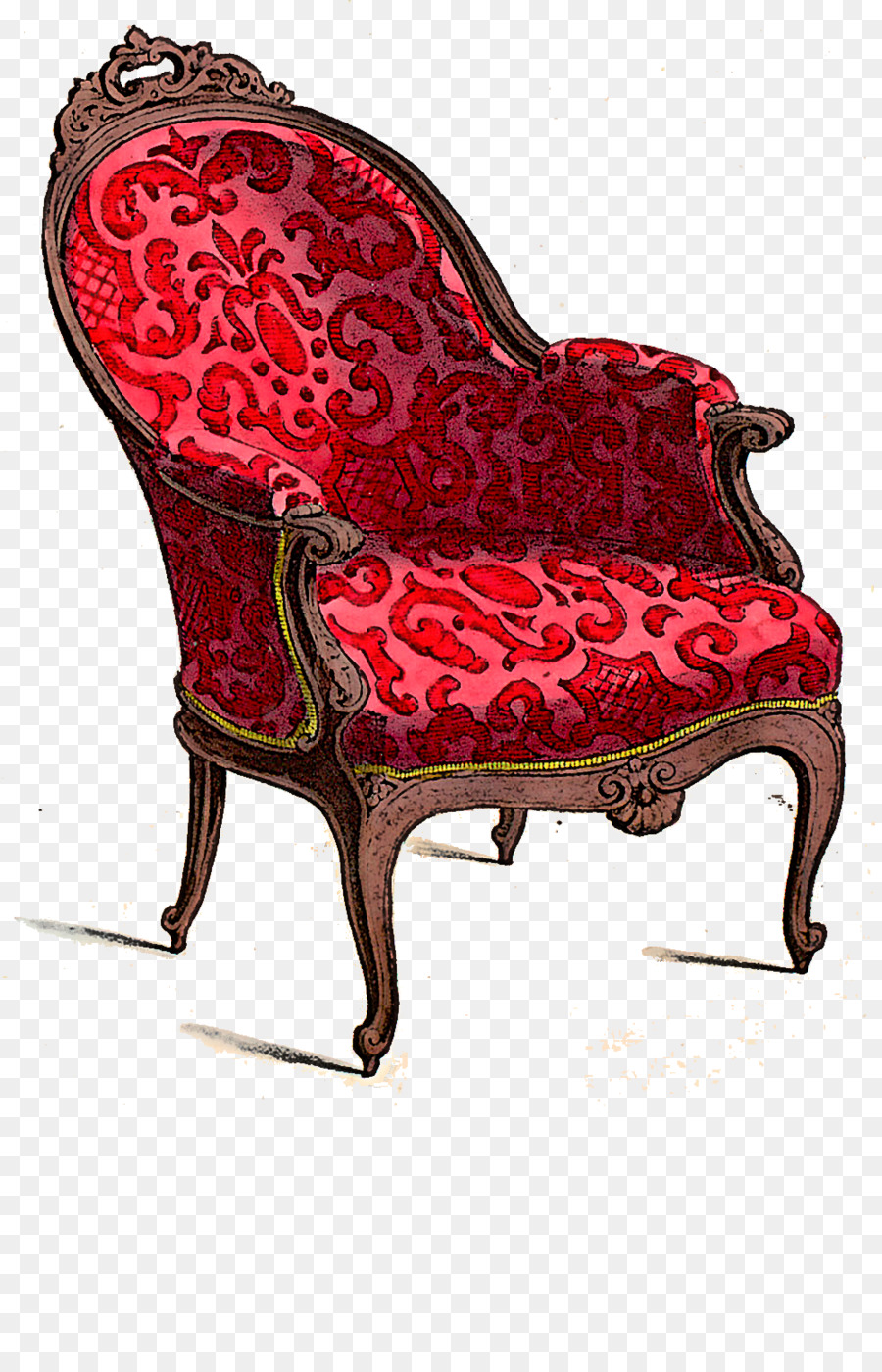ghế nội thất nhà máy màu đỏ cổ điển - 