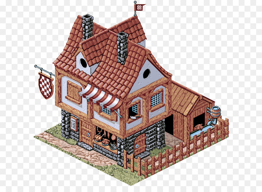 casa sul tetto edificio in mattoni cottage - 