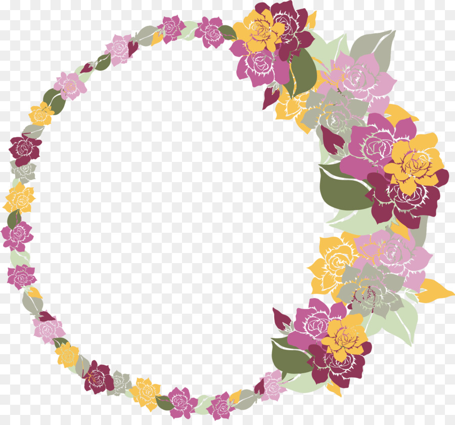 flower circle frame floral circle frame