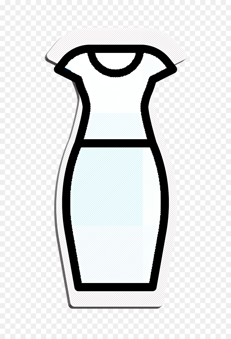 Pencil dress icon Dress icon Clothes icon