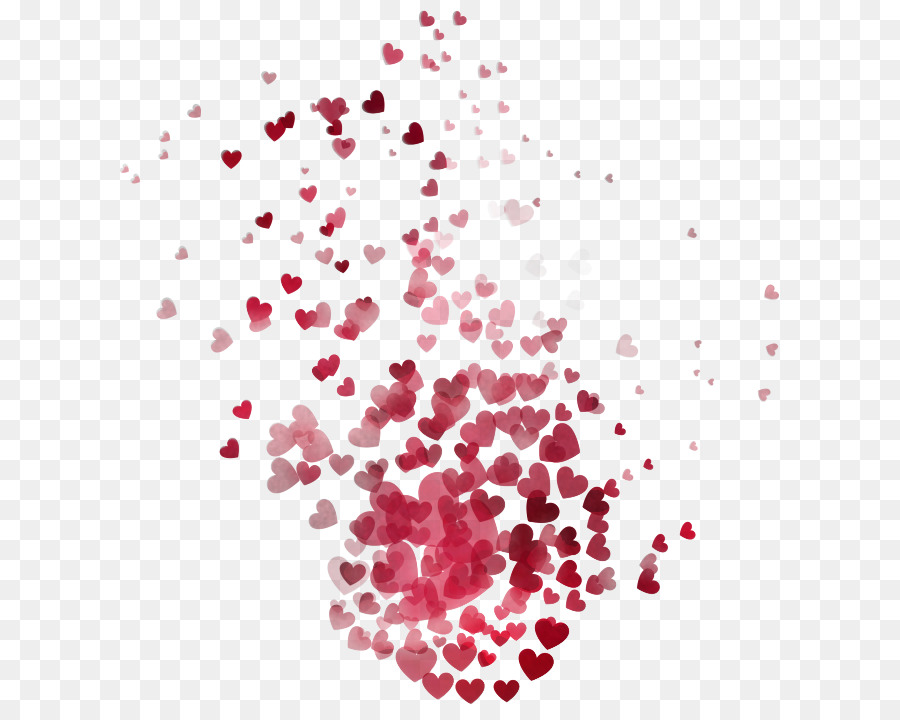 red pink heart magenta confetti