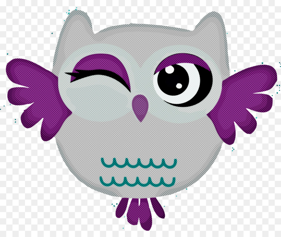 owl purple cartoon bird of prey violet