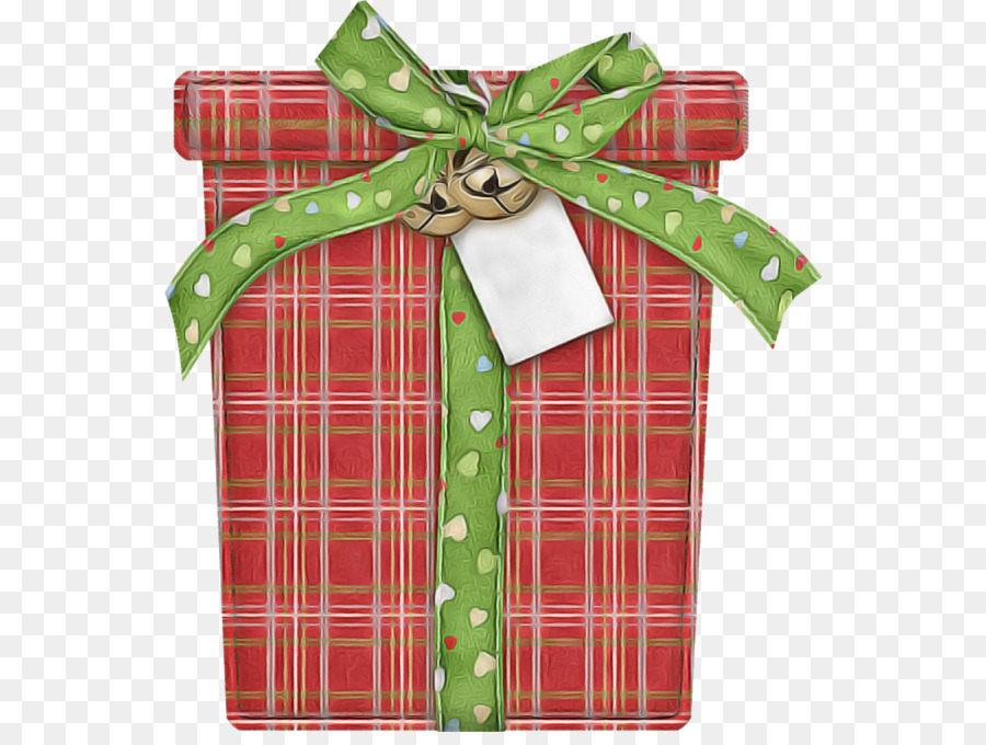 grünes Geschenkband-Geschenkverpackungsplaid - 