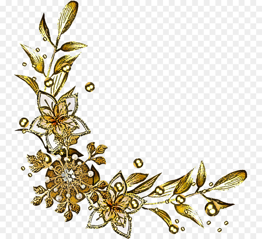 Pflanze Blatt Blume Ornament Metall - 